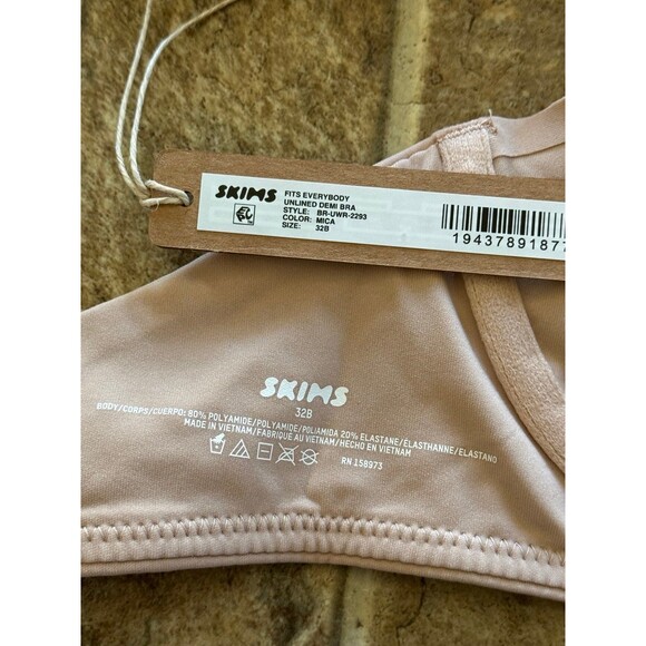 Skims Fits Everybody Unlined Demi Bra Mica Size 32B - Picture 7 of 7